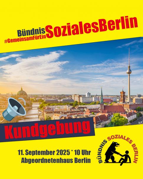 Demo-Aufruf zum Teilen in Sozialen Medien